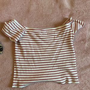 H&M Off the Shoulder Crop Top Medium